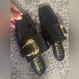Versace Jeans Couture Black Sandals